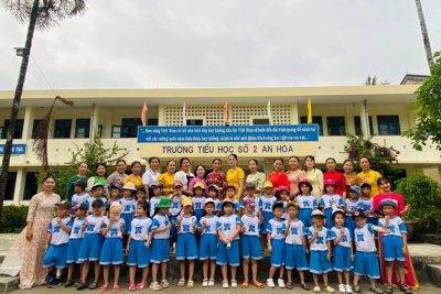 Trường mầm non An Hoà tổ chức hoạt động trải nghiệm “Tham quan trường Tiểu học” của các bé mẫu giáo 5-6 tuổi